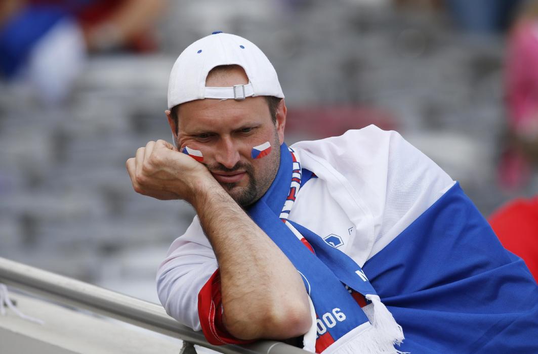 Czech Republic fan looks dejected