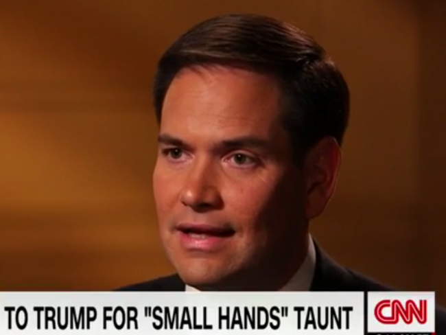 Marco Rubio during an interview with CNN's Jake Tapper.