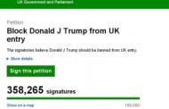 35萬英人網路連署 要求禁川普入境英國
