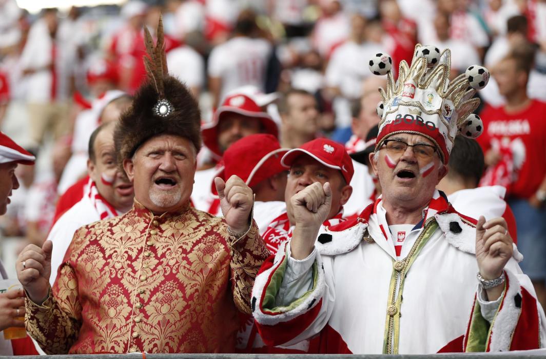 Poland fans before the match