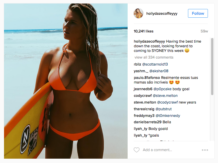 Loiraça do surf enlouquece fãs no Instagram