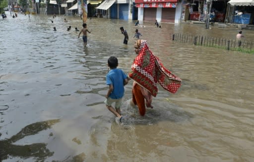 Las calles de Lahore en Pakistán quedaron anegadas el 21 de julio de 2015