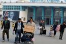 Afghans, whose asylum applications have been   rejected, arrive from Germany in Kabul airport