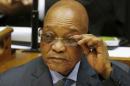 South Africa's President Jacob Zuma answers questions at Parliament in Cape Town