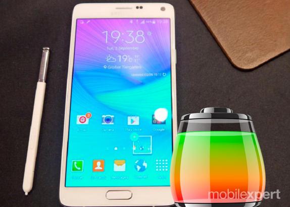 Galaxy Note 4 surprises positively autonomy test Battery 
