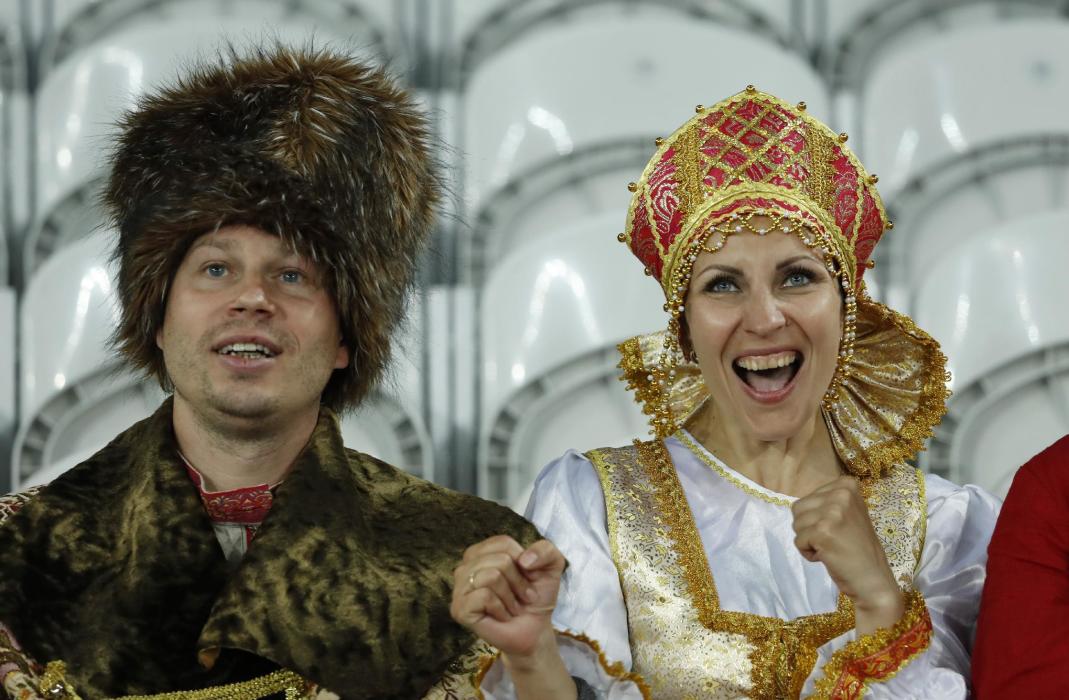 Russia fans before the match