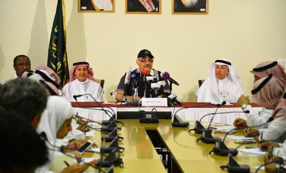 Health Minister Adel Fakeih fields questions during a press conference in Makkah on Monday. (SPA)