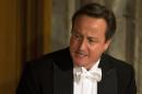 Britain's Prime Minister David Cameron delivers a speech at the Lord Mayor's Banquet in London, Britain