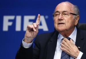 Re-elected FIFA President Blatter gestures during a …