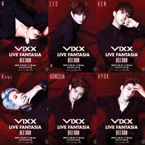VIXX，首次單獨演唱會 各成員的海報公開..「黑色性感」魅力釋放