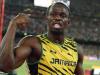 Le Jamaïcain Usain Bolt sacré champion du monde du 100 m, le 23 août 2015 à Pékin