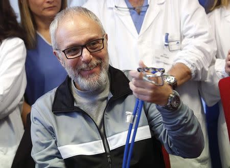 Italian Doctor Fabrizio Pulvirenti attends a news conference at the Spallanzani hospital in Rome January 2, 2015. REUTERS/Remo Casilli
