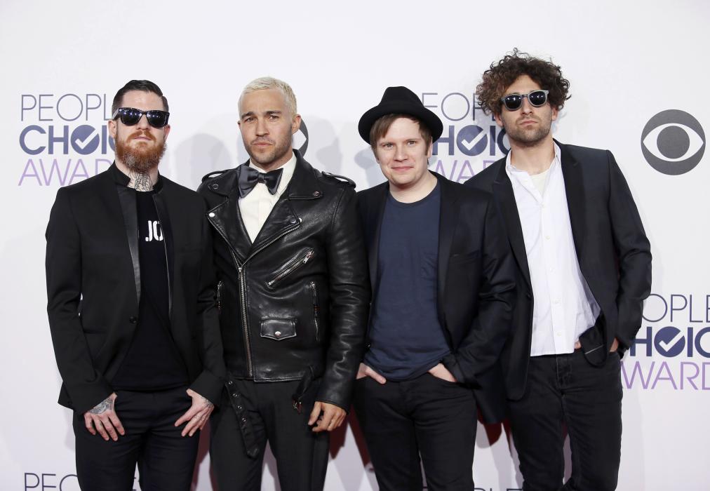 Fall Out Boy arrives at the 2015 People's Choice Awards in Los Angeles
