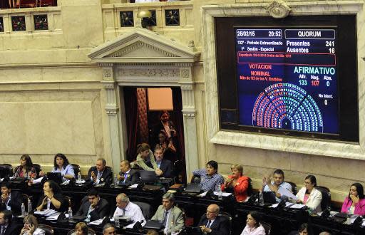 Abstimmung im argentinischen Parlament