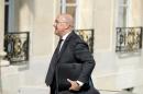 Le ministre français des Finances Michel Sapin arrive au Palais de l'Elysée pour le Conseil des ministres hebdomadaire le 18 juin 2014