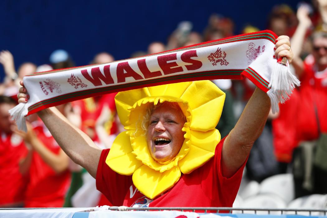 A Wales fan before the game