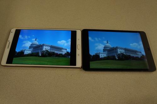 Samsung Galaxy Tab S 8.4 and iPad mini screens