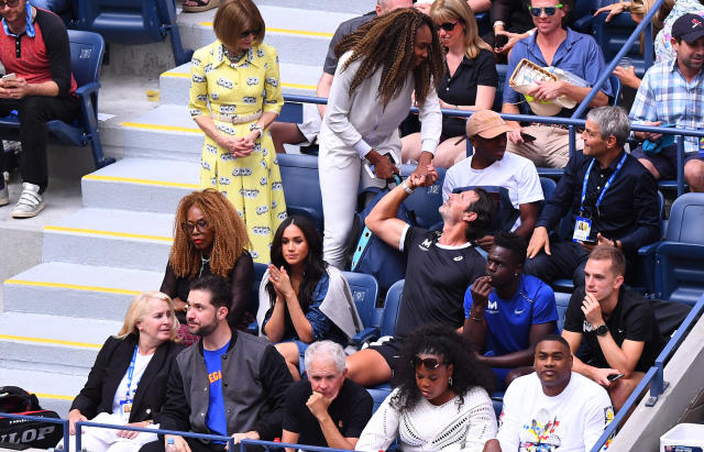 Meghan Markle watches Serena Williams at the 2019 U.S. Open. (Photo: JOHANNES EISELE via Getty Images)