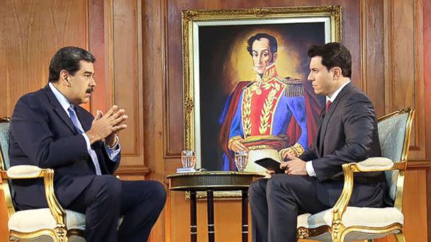 PHOTO: Nicolas Maduro is pictured during an interview with ABC News on Feb. 25, 2019. (ABC News)