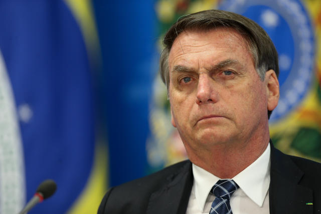 BRASÍLIA, DF, 01.08.2019: BOLSONARO-DF - O presidente Jair Bolsonaro e ministros falam sobre dados do desmatamento no Brasil, no Palácio do Planalto, em Brasília, nesta quinta. (Foto: Pedro Ladeira/Folhapress)