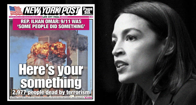 New York Post on April 11, 2019, and Alexandria Ocasio-Cortez