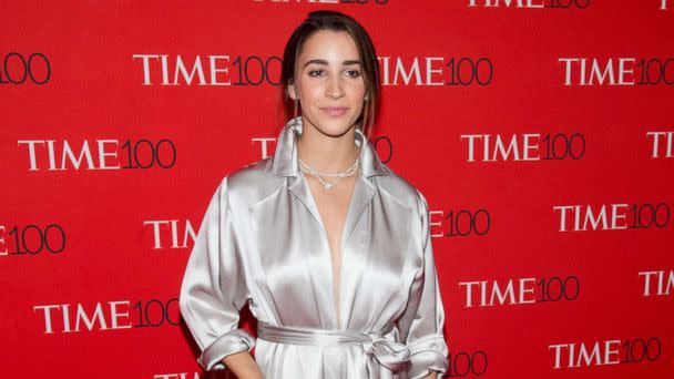 PHOTO: Aly Raisman attends the 2018 Time 100 Gala at Frederick P. Rose Hall, Jazz at Lincoln Center on April 24, 2018 in New York City. (Mark Sagliocco/WireImage/Getty Images)