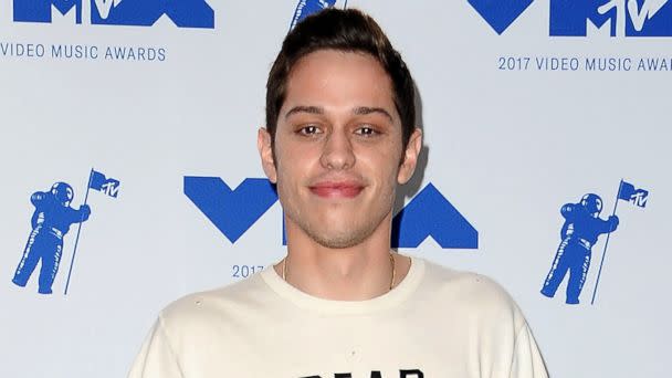 PHOTO: Pete Davidson poses in the press room at the 2017 MTV Video Music Awards at The Forum, Aug. 27, 2017, in Inglewood, Calif. (Jason LaVeris/FilmMagic/Getty Images)