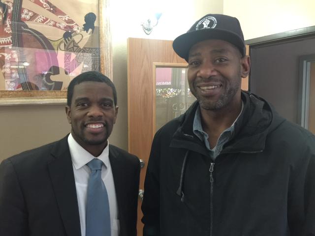 St. Paul Mayor Melvin Carter (L) and John Thompson spoke about the impact Philando Castile's life and death had on the Twin Cities.  (Yahoo Sports)