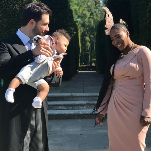 Alexis Ohanian, baby Olympia and Serena Williams