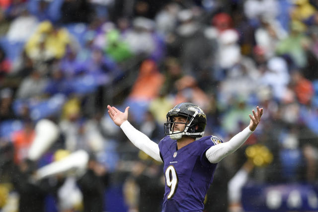 All hail the king: the Baltimore Ravens and Justin Tucker agreed to a four-year extension that's the richest for a kicker in league history. (AP)
