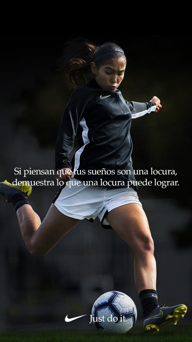 Nicole Pérez se suma al mensaje de la nueva campaña de Nike.
