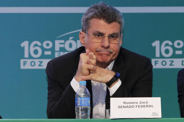 FOZ DO IGUAÇU, BRAZIL - APRIL 21: Romero Juca Brazilian Senator looks on during the 16º Forum Empresarial Foz do Iguacu that gathers some of the most important political and business leaders on economic policy, business management and social responsibility at LIDE on April 21, 2017 in Foz do Iguacu, Brazil. (Photo by Paulo Lisboa/Brazil Photo Press/LatinContent/Getty Images)