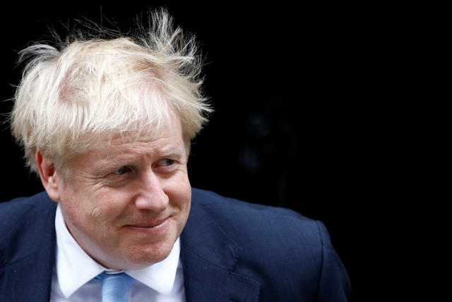 Britain's Prime Minister Boris Johnson arrives for a meeting with NATO Secretary-General Jens Stoltenberg at Downing Street in London, Britain October 15, 2019. REUTERS/Henry Nicholls