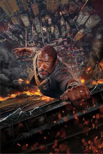 PHOTO: Dwayne Johnson in a scene from 'Skyscraper.' (Universal Pictures)