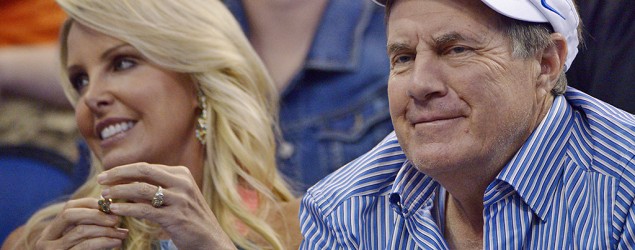 New England Patriots head coach Bill Belichick, right, and girlfriend Linda Holliday (Phelan M. Ebenhack/AP)