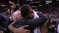 Duncan, Popovich Emotional After Win