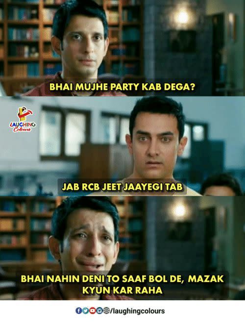 Ipl 2018 5 Best Memes From The Match Between Royal Challengers Bangalore And Rajasthan Royals Yahoo Cricket