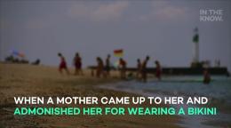 Mom demands bikini-clad woman cover up because her sons are staring: 'Why  is it the girl's fault?'