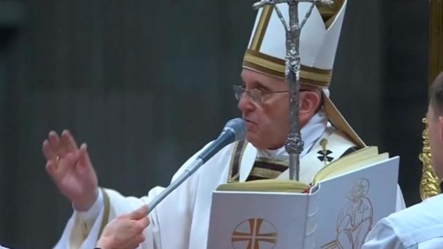 Pope Francis conducts Christmas Eve mass