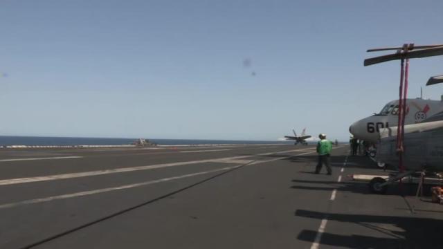 Raw: Navy Jets Participate in Iraq Missions