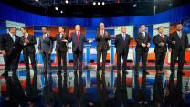 Donald Trump jolts first GOP debate, rivals scramble for attention