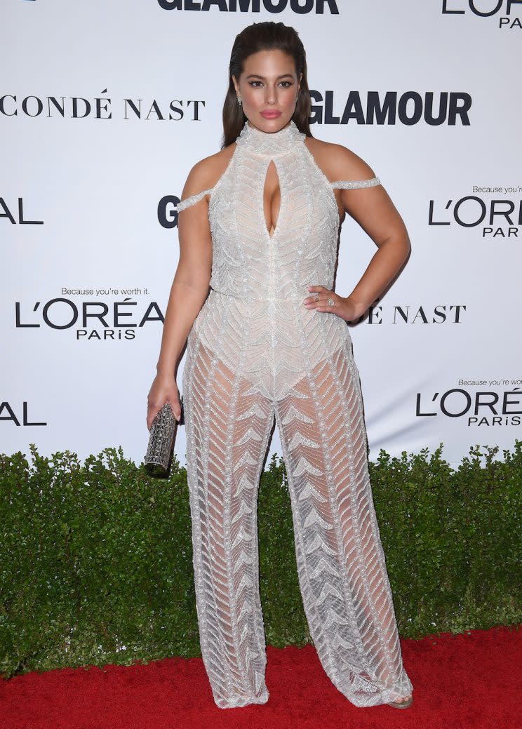 Ashley Graham in Galia Lahav at the Glamour Women of the Year 2016 Awards. (Photo: Getty 